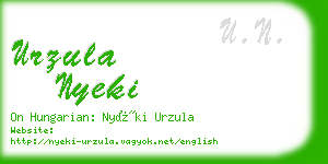 urzula nyeki business card